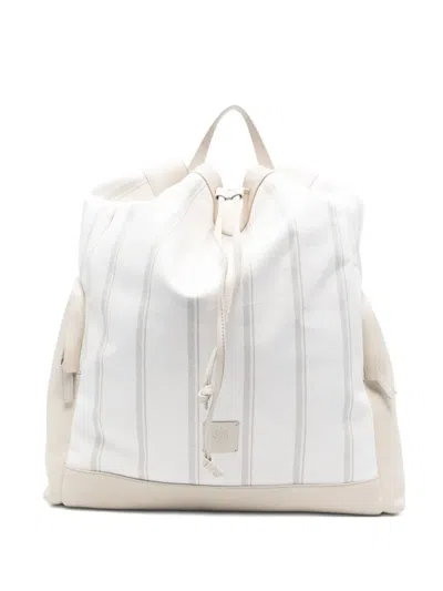 Eleventy Striped-pattern Drawstring Backpack
