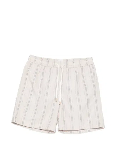 Eleventy Striped-pattern Swim Shorts In Neutral