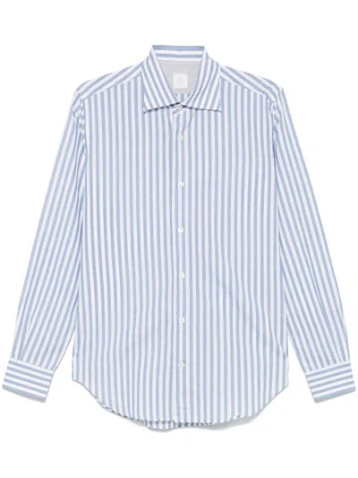 Eleventy Striped Shirt In Blue