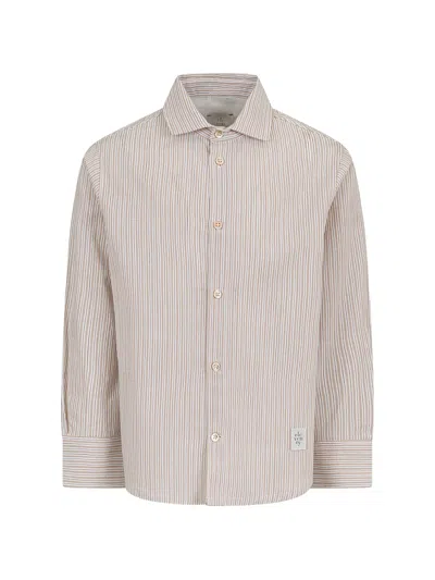 Eleventy Kids' Striped Shirt In Pink