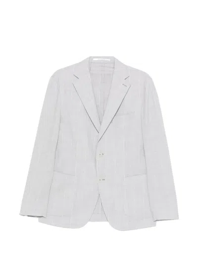 Eleventy Striped Single-breasted Blazer In Pattern