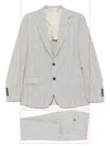 Eleventy Striped Suit In Grey