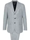Eleventy Striped Suit In Grey