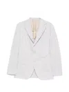 Eleventy Striped Suit In White