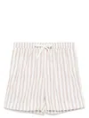 Eleventy Striped Swim Shorts In Neutrals