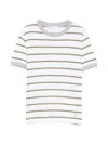 Eleventy Striped T-shirt In Multi
