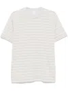 Eleventy Striped T-shirt In Neutrals