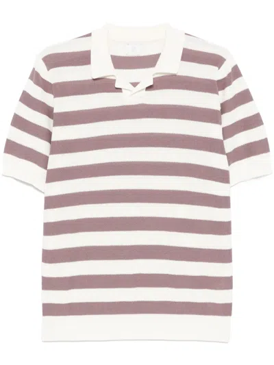Eleventy Striped Top In Neutrals