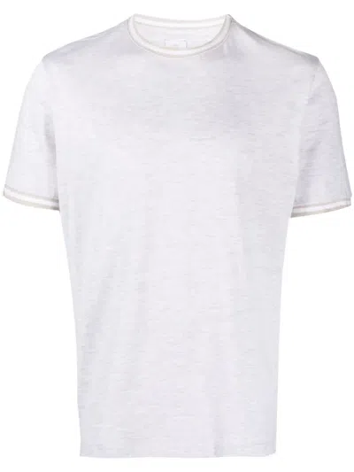 Eleventy Round-neck Short-sleeve T-shirt In Grey