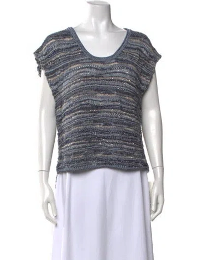 Pre-owned Eleventy Striped V-neck Sweater In Multicolor