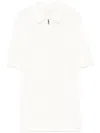 Eleventy Ribbed Texture Zip Detail T-shirt In White