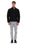 Eleventy Wool Buttoned Overshirt In Black