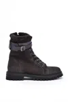 Eleventy Suede Ankle Boots - Grey In Multi