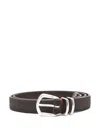 Eleventy Suede Belt In Braun