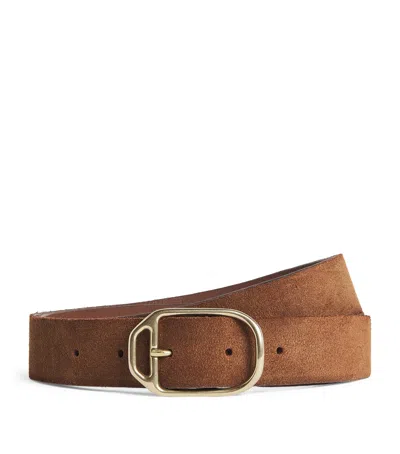 Eleventy Suede Belt In Brown