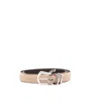 Eleventy Suede Belt In Nude
