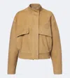 Eleventy Suede Bomber Jacket In Multi