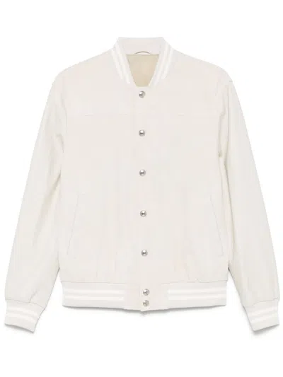 Eleventy Bomberjacke Aus Wildleder In Nude
