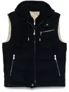 Eleventy Suede Gilet In Blue