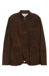 Eleventy Suede Jacket In Brown