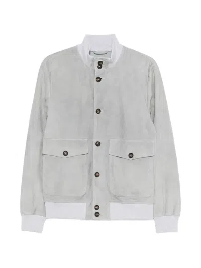 Eleventy Suede Jacket In Multi