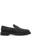 Eleventy Suede Penny Loafers In Blue