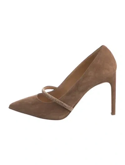 Pre-owned Eleventy Suede Pumps In Brown