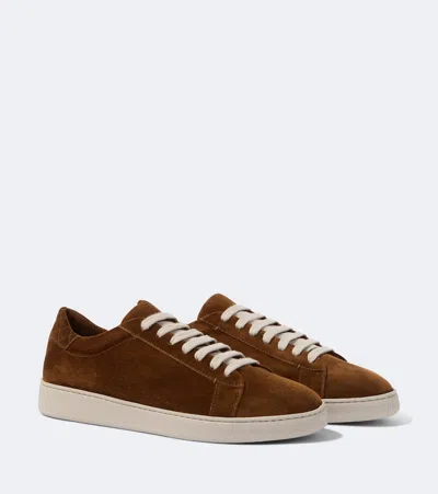 Eleventy Suede Sneakers In Brown