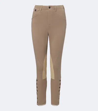 Eleventy Suede Trimmed Capris In Brown