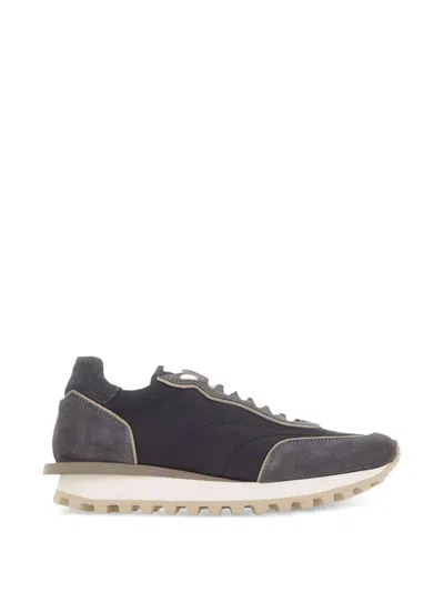 Eleventy Sneakers Mit Wildledereinsätzen In Gray