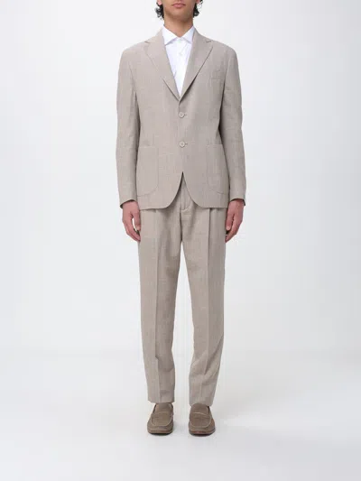 Eleventy Suit Men  In Neutral