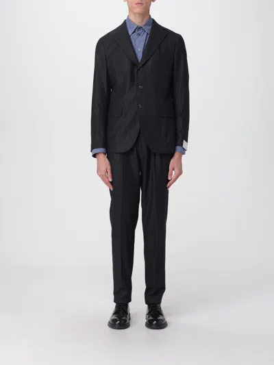Eleventy Suit  Men Color Black In Blue