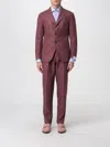 Eleventy Suit  Men Color Raspberry In Burgundy
