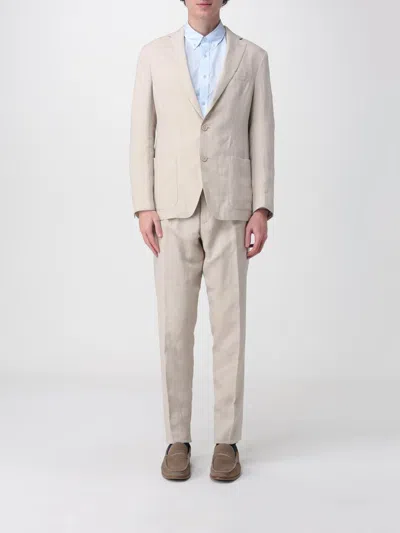 Eleventy Suit  Men Color Sand In Neutral