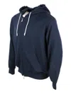 Eleventy Classic Zip-up Hoodie Sweater In Blue