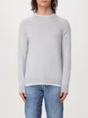 Eleventy Mock Neck Sweater With Ribbed Detailing And Contrast Accents In Grau