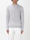 Eleventy Ribbed Crewneck Sweater Soft Texture In Gray