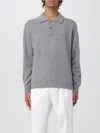 Eleventy Ribbed Crewneck Sweater With Cuffs And Hem In Gray