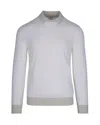 Eleventy Maglia In Lana Vergine Ivory In Multi