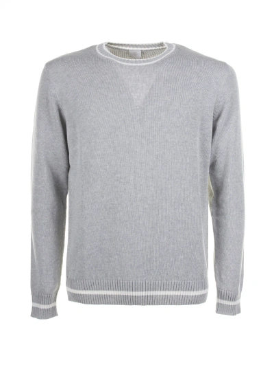 Eleventy Sweater In Grigio Chiaro Bianco