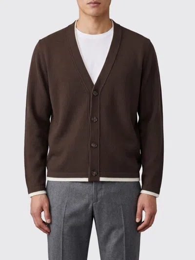 Eleventy Button-fastening V-neck Cardigan In Brown