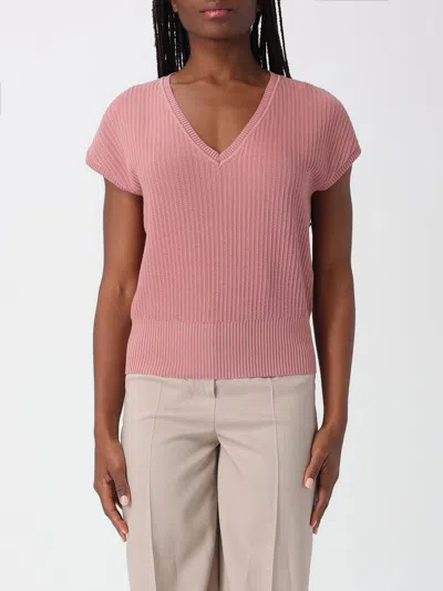 Eleventy V-neck Sweater In Pink