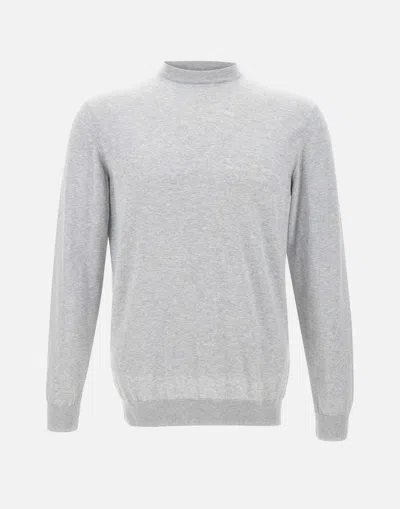 Eleventy Mock Neck Sweater In Blue