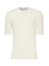 Eleventy Sand Ribbed Crew Neck T Shirt