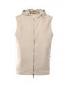Eleventy Silk Hooded Vest