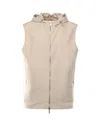 Eleventy Silk Hooded Vest