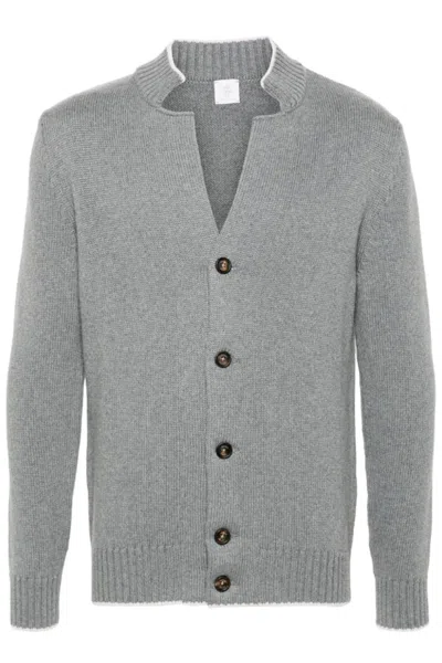 Eleventy Sweaters Grey In Grigio Neri E Grigi