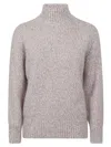 Eleventy Mélange-effect Sweater In Mauve