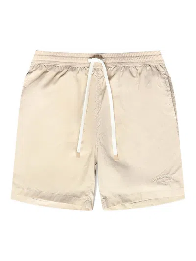 Eleventy Swimsuit In Technical Fabric And Silk In Nude