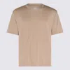 Eleventy Camel Cotton Blend T-shirt In Brown
